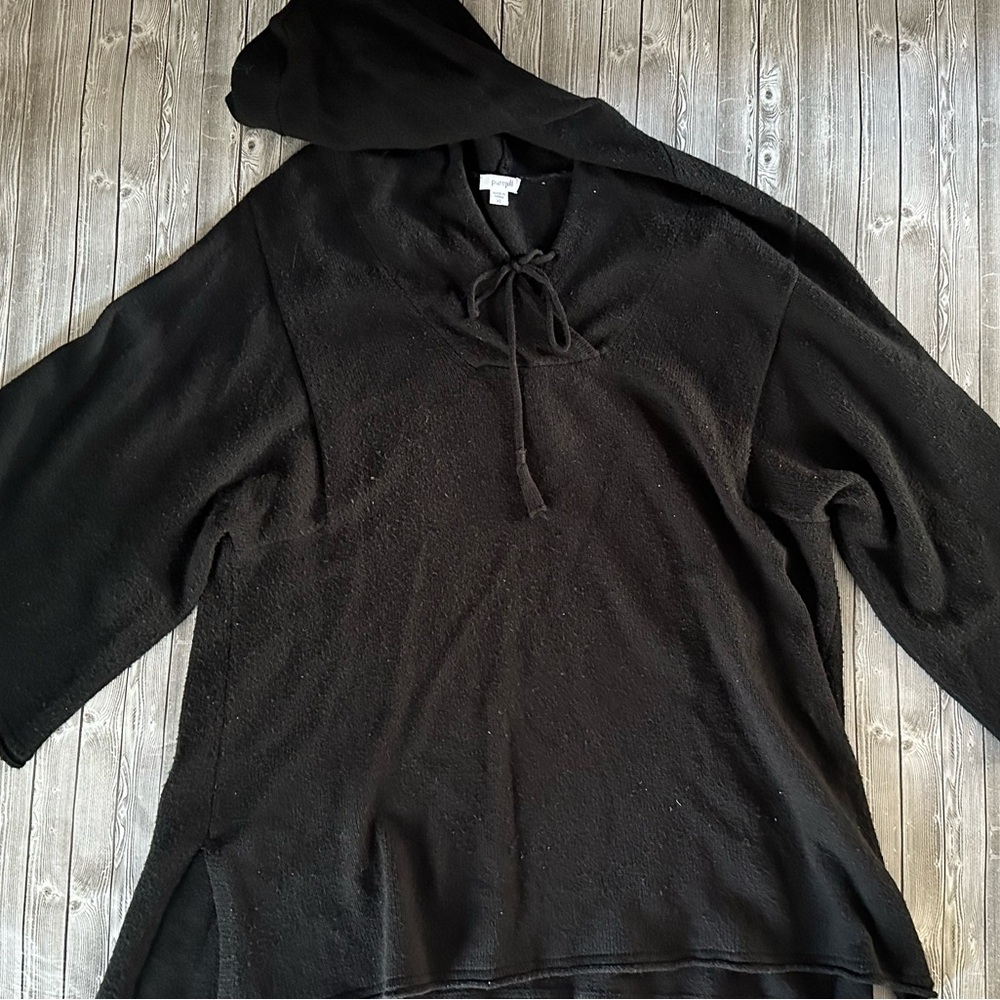 Black Hooded Sweater